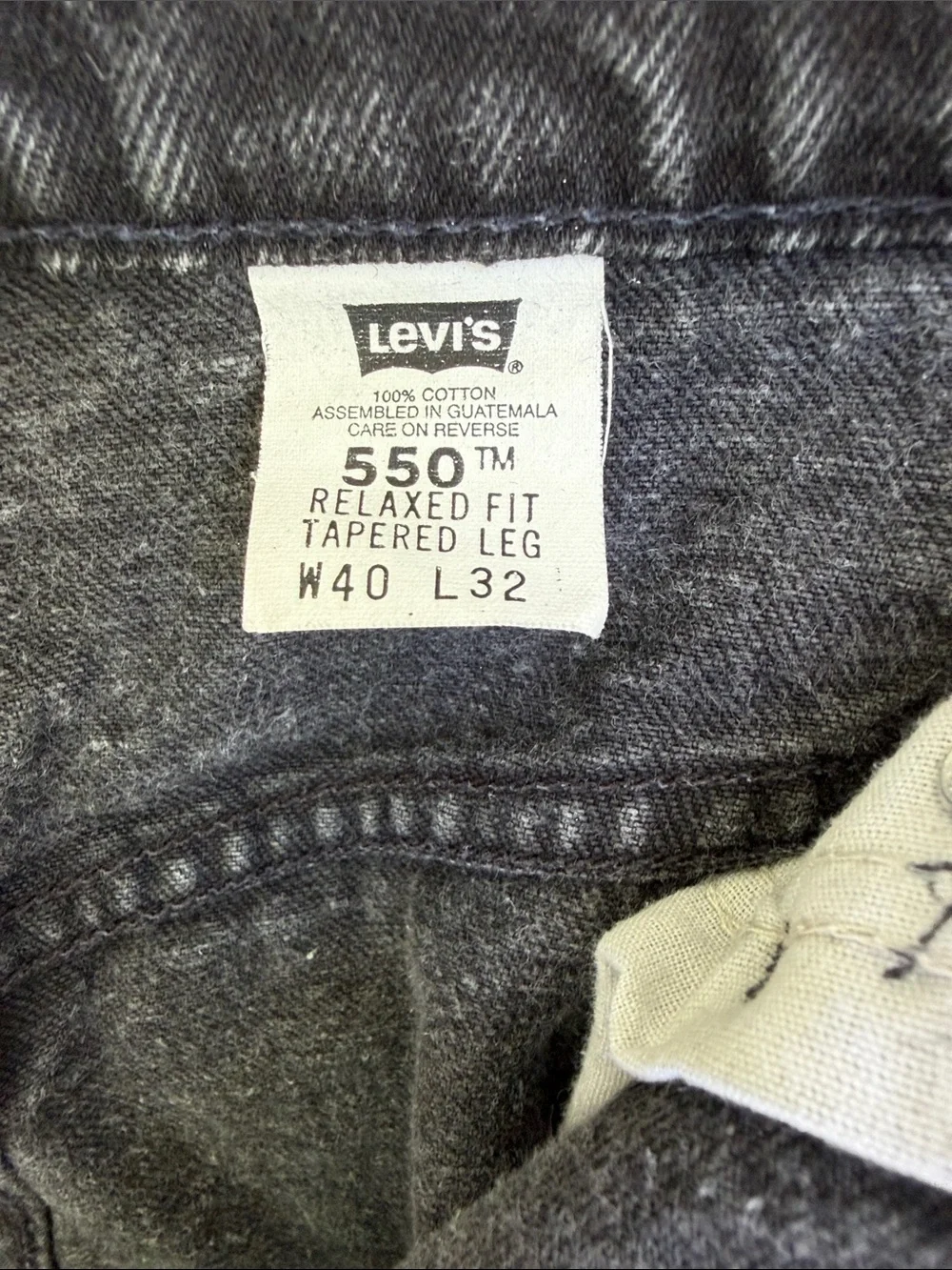 Vintage 90’s Orange Tab Black 550 Levi’s